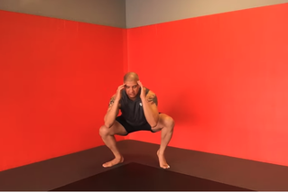 body weight workout squat hold